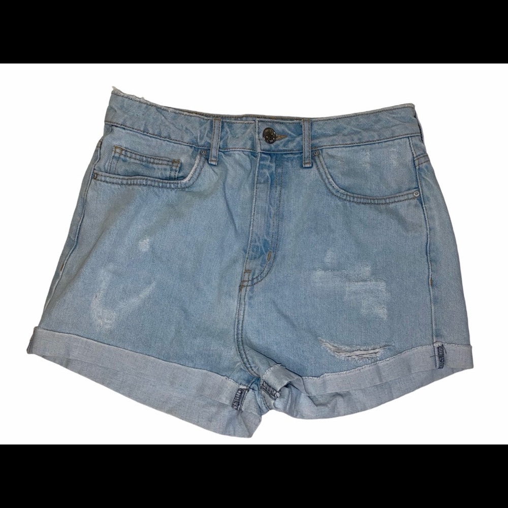 Forever 21 High Waisted Light Distressed Shorts